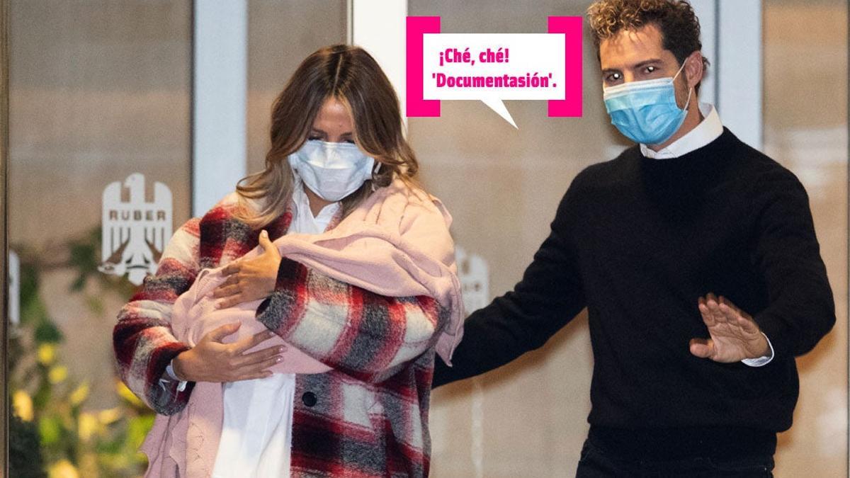David Bisbal y Rosanna Zanetti a las puertas del hospital
