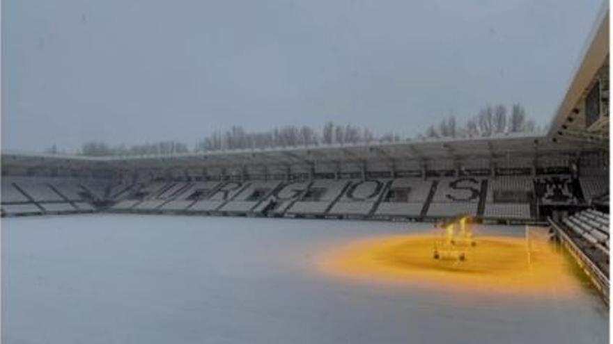 El Plantío cubierto de nieve.