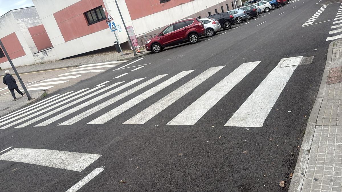 Zona en la que se realizarán los trabajos del proyecto de vados peatonales en Coria.