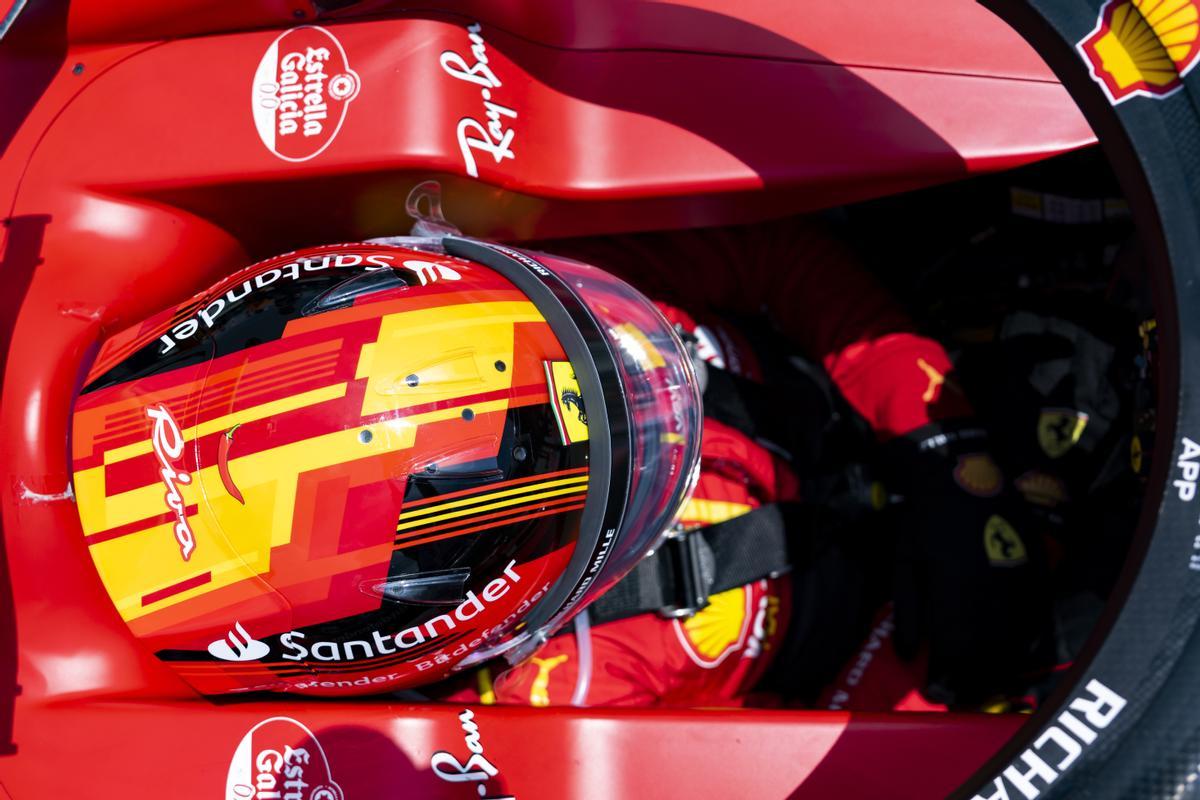 Spanish driver Carlos Sainz of Scuderia Ferrari prior the Formula One Spanish Grand Prix at Barcelona-Catalunya circuit in Montmelo, Barcelona, Spain, 04 June 2023.  EFE/ Siu Wu