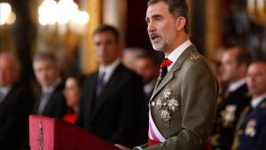 El Rei valora la «bandera de tots» a la Pasqua Militar