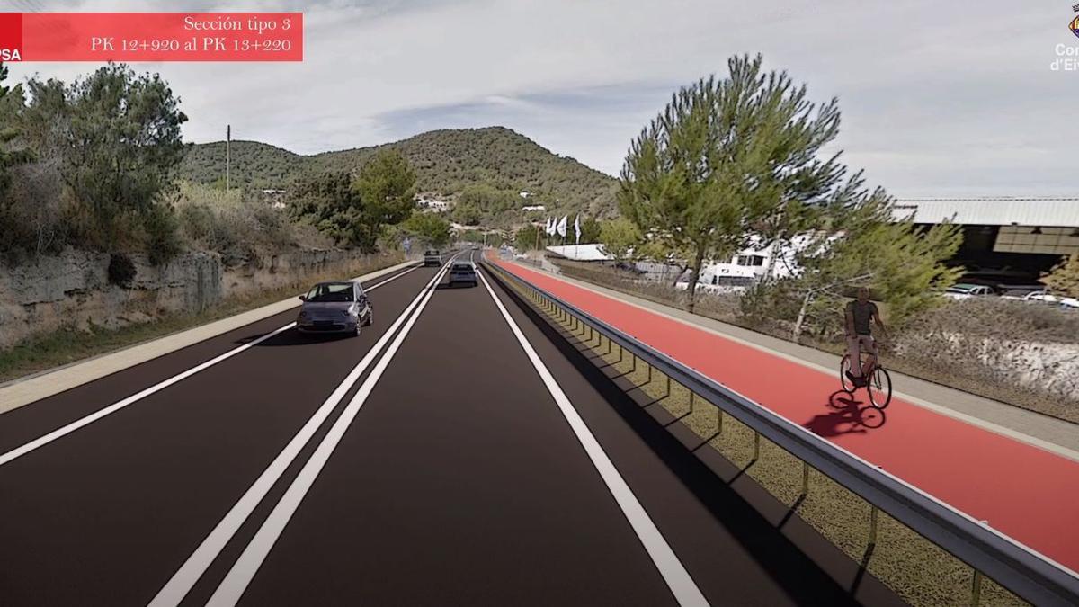 El proyecto de la nueva carretera en Ibiza para unir Sant Josep y Sant Antoni.