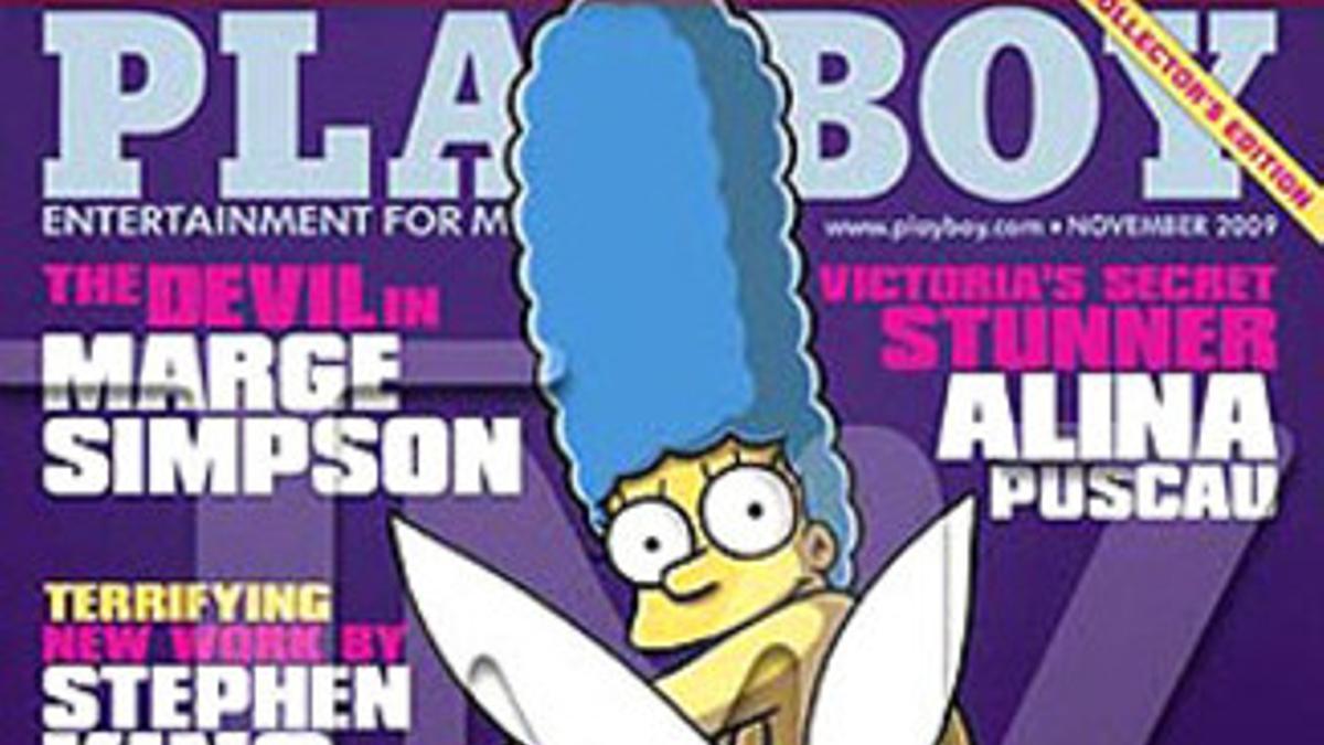 Con Marge Simpson en la portada de noviembre, Playbloy celebra el 20 aniversario de la serie.