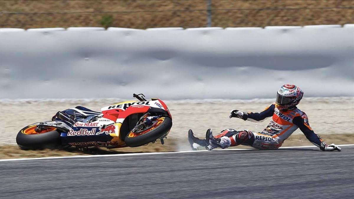 Marc Márquez tuvo un accidentado GP de Catalunya