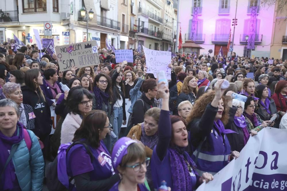 Manifestación feminista en Xàtiva