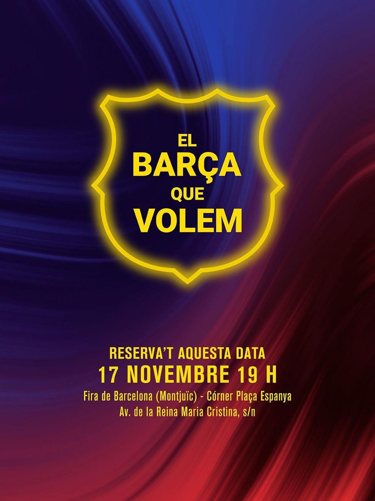 Acto de presentación de la alternativa unitaria del FC Barcelona.