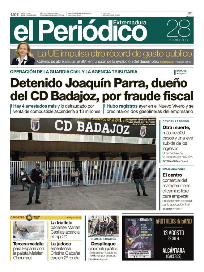 Consulta la portada correspondiente al día 28 de julio del 2021