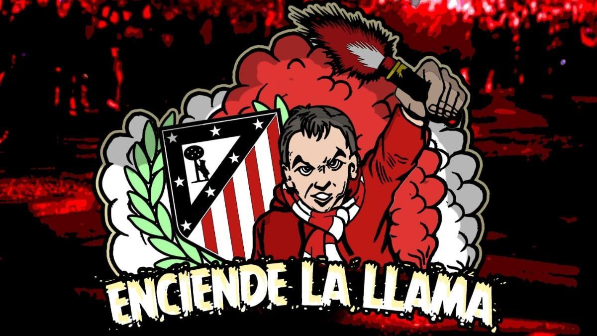 Fragmento del cartel para el llamamiento a la afición del Atlético.