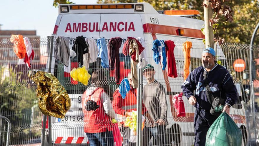 Ambulancia en la salida del Medio Maratón Valencia Trinidad Alfonso.