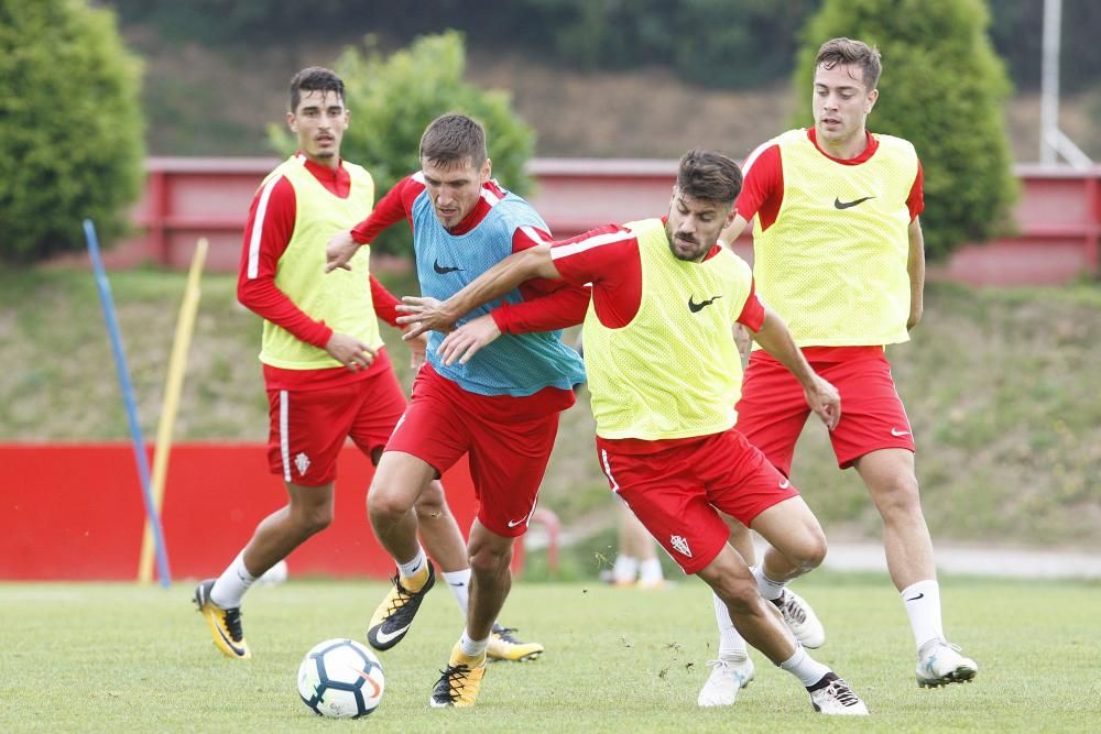 Entrenamiento del Sporting, miércoles