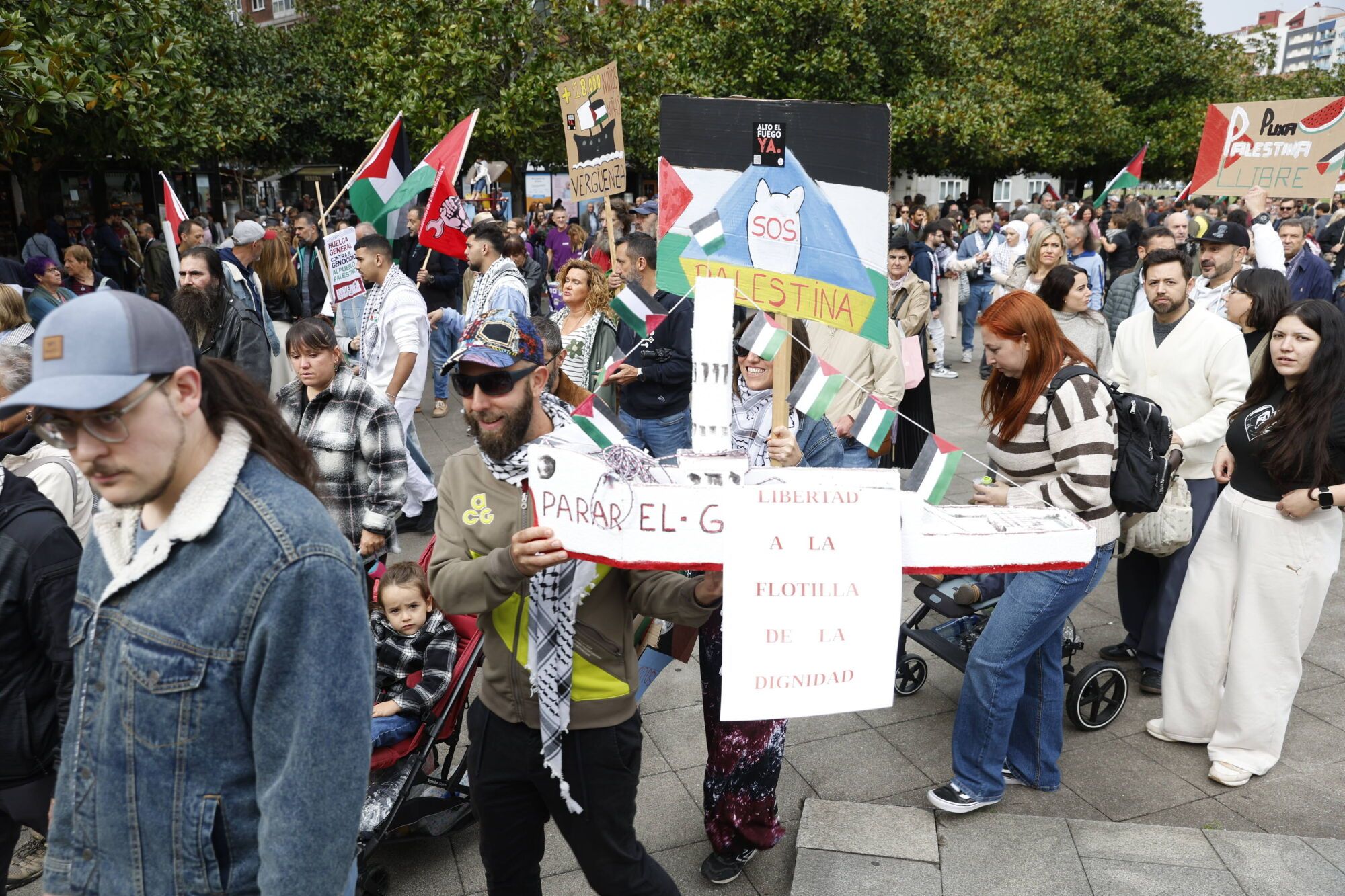 Manifestación a favor de Palestina.