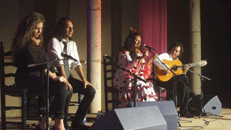 Un momento de una actuación ofrecida en el Hospital de la Cruz durante la Noche Flamenca de Toro.