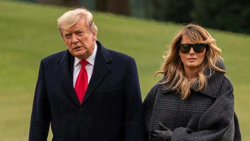 Trump y su esposa Melania, el pasado jueves en la Casa Blanca.