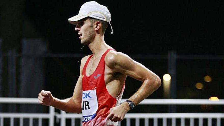 Marc Tur, atleta de la Peña Deportiva, en una carrera.