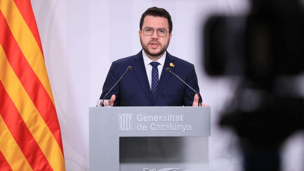 El presidente de la Generalitat, Pere Aragonès.