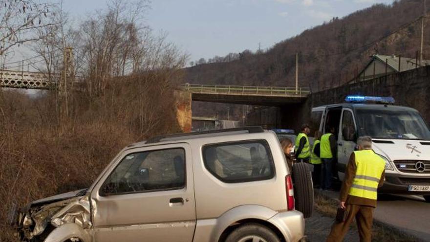 Uno de los vehículos involucrados en el accidente.