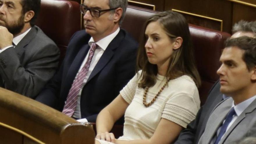 Rivera, en la bancada de Cs en el Congreso.