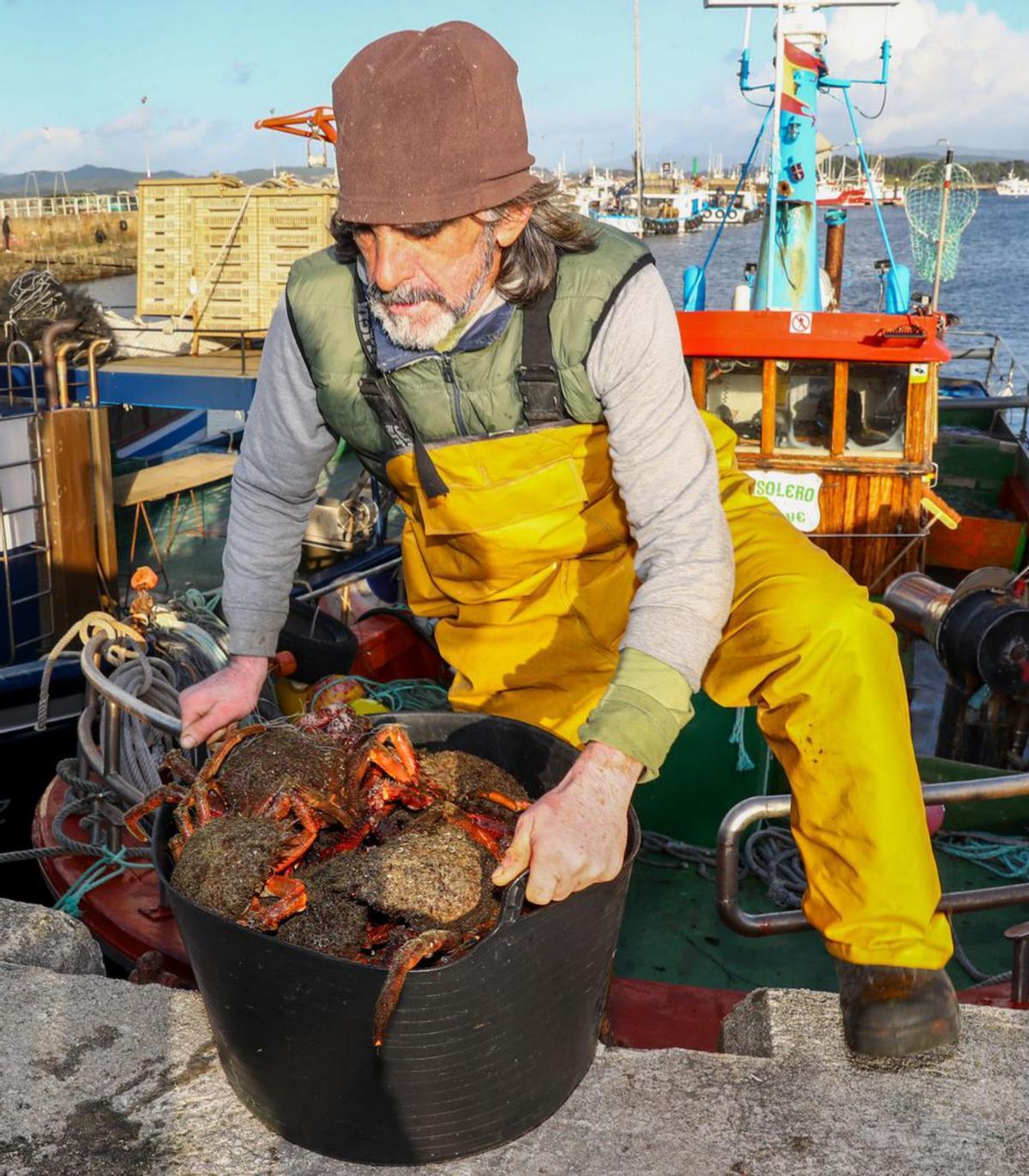 Descarga de ejemplares en el puerto grovense. |   //  IÑAKI ABELLA