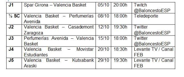 Agenda de partidos