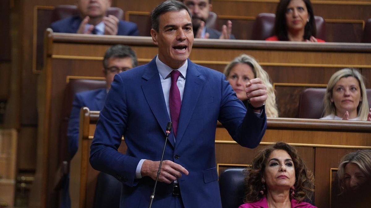 Pedro Sánchez durante la sesión de control al Gobierno en el Congreso de los Diputados