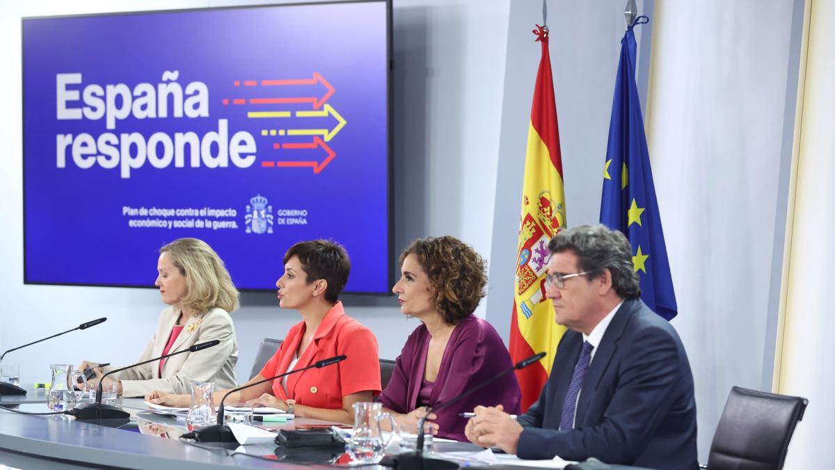 Els ministres del Govern central després de la reunió del Consell de Ministres