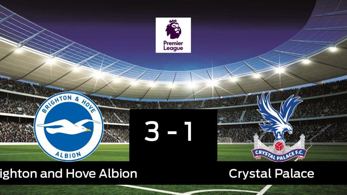Tres puntos para el equipo local: Brighton and Hove Albion 3-1 Crystal Palace
