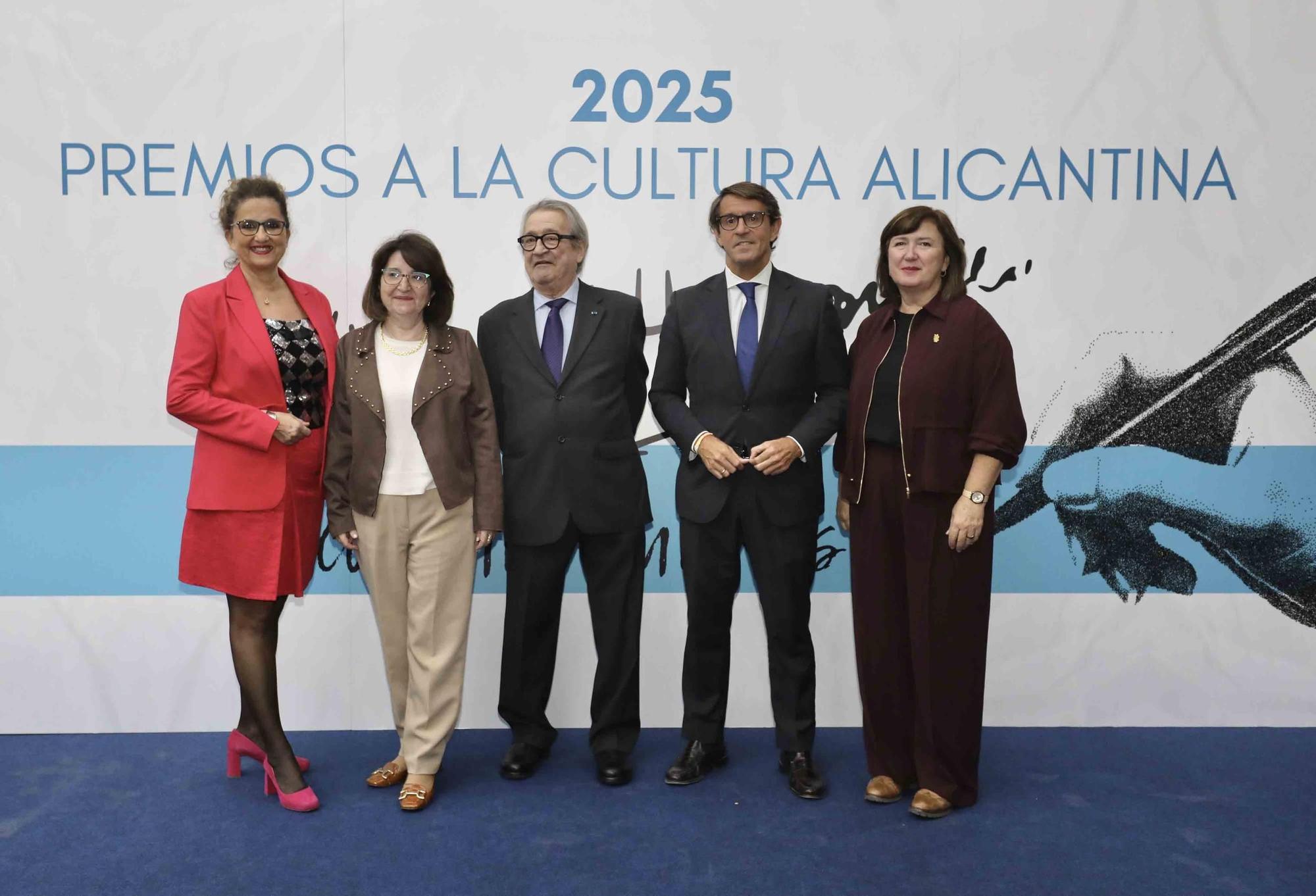 Creatividad y talento galardonados en la entrega de los Premios a la Cultura de la Diputación de Alicante