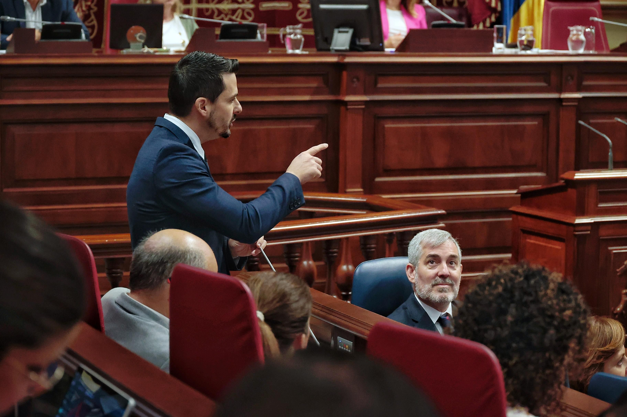 Sesión de control en el Parlamento de Canarias este miércoles 23 de julio de 2024.