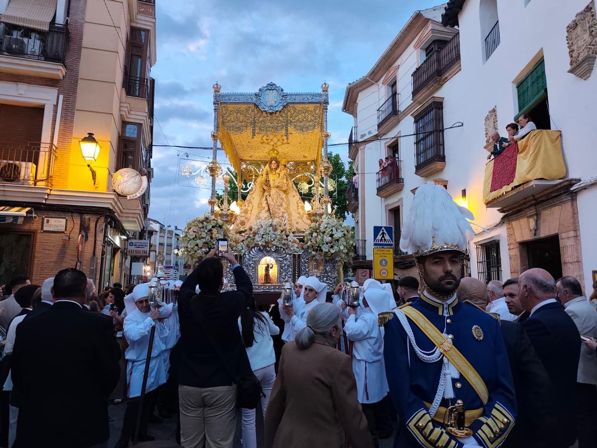 Salida procesional de la Virgen de Araceli en el día de su onomástica.