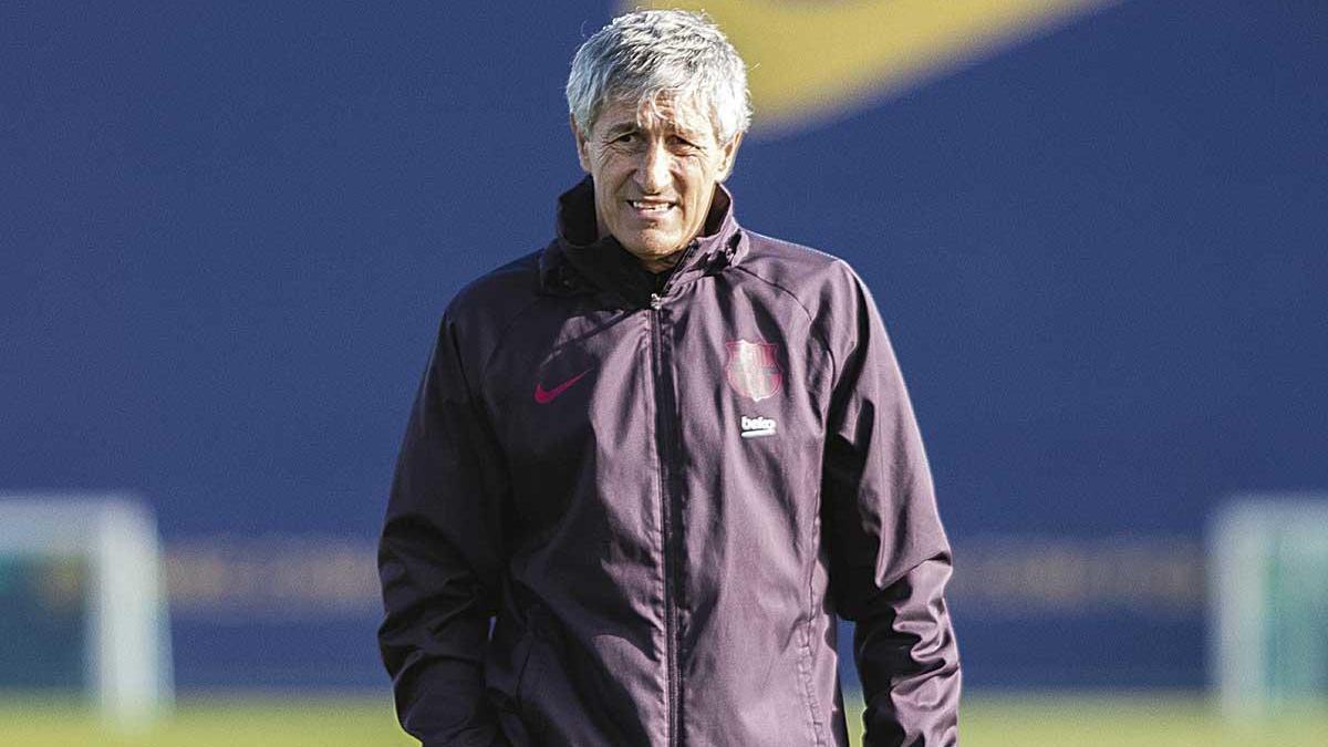 Quique Setién, entrenador del Barcelona.