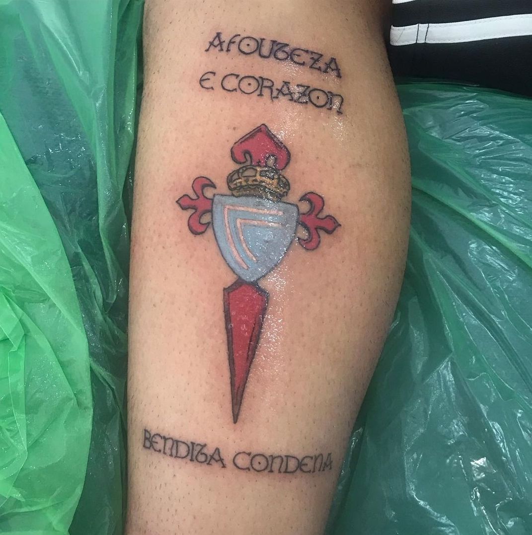 El escudo del Celta, una bendita condena. // Álex (Walo Walo Tatuajes)