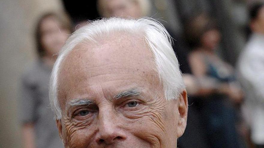 El diseñador Giorgio Armani.