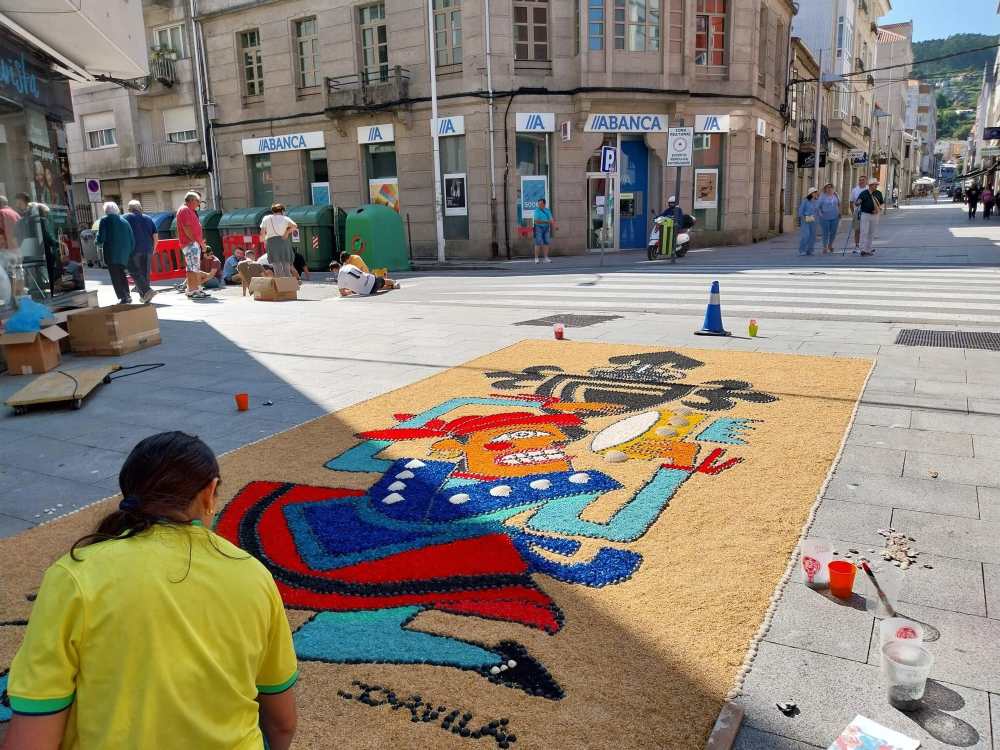 El Corpus en O Morrazo. Alfombras con mensaje