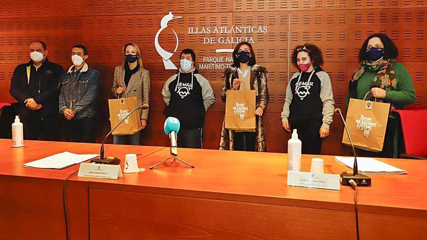 Rueda de prensa celebrada en la sede de Illas Atlánticas.   | // FDV