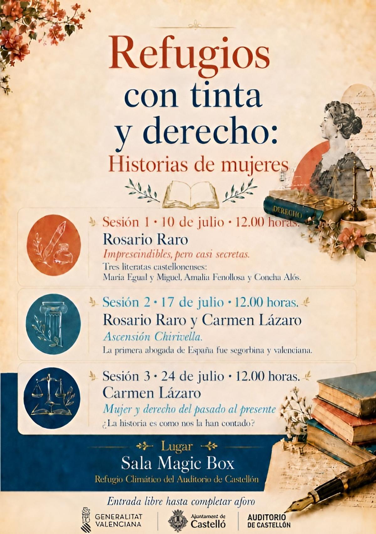 Cartel oficial de refugios con tinta y derecho