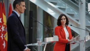 Sánchez y Ayuso, en Madrid, en 2020