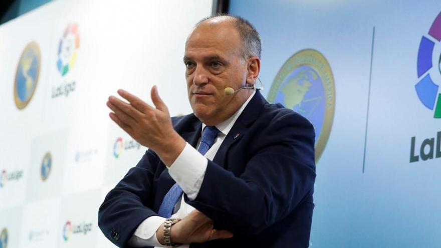 Tebas defiende a los jugadores del Fuenlabrada &quot;no habían dado positivo antes de viajar&quot;