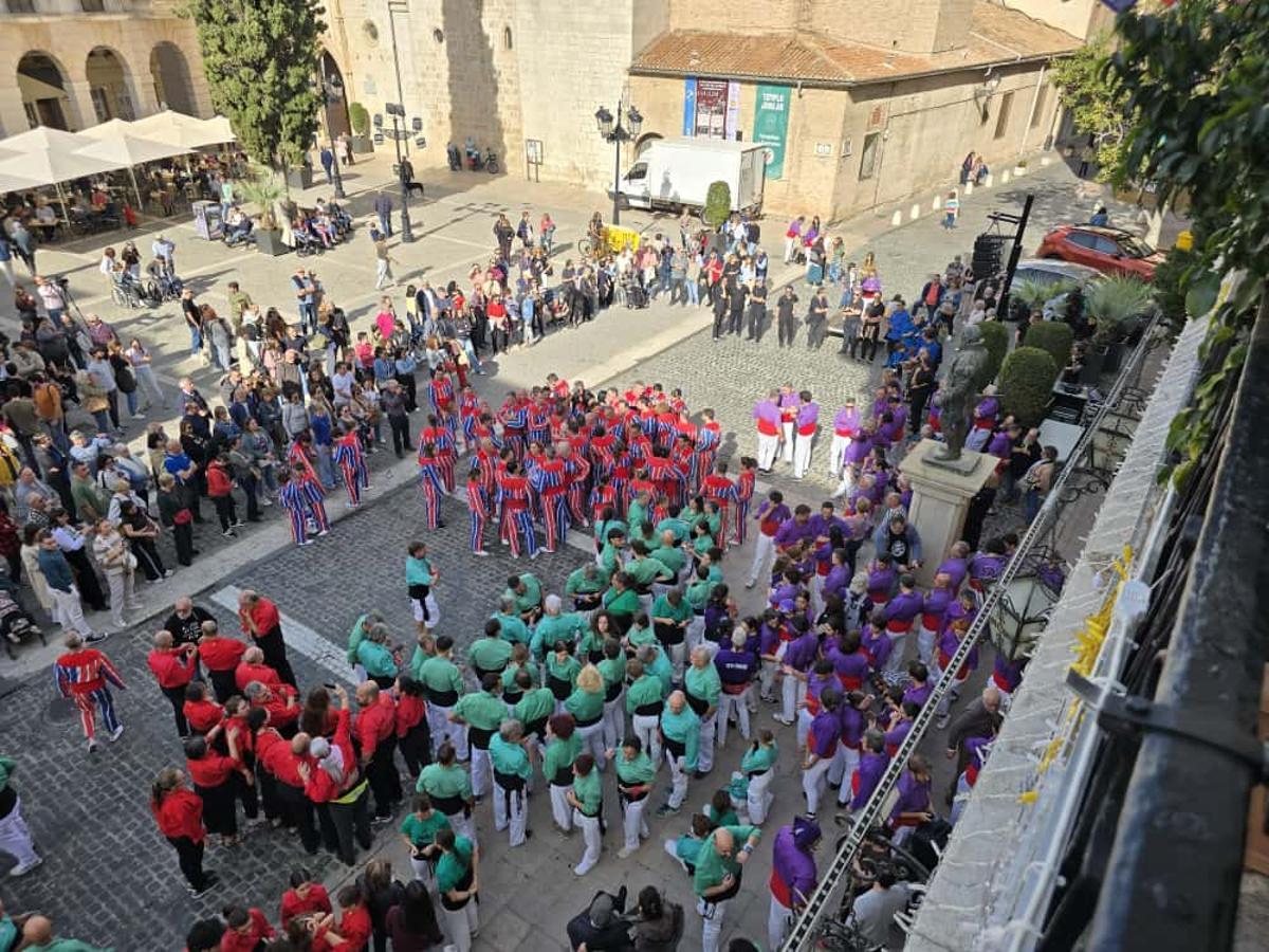 La plaza Major de Gandia, durante una de las actuaciones.