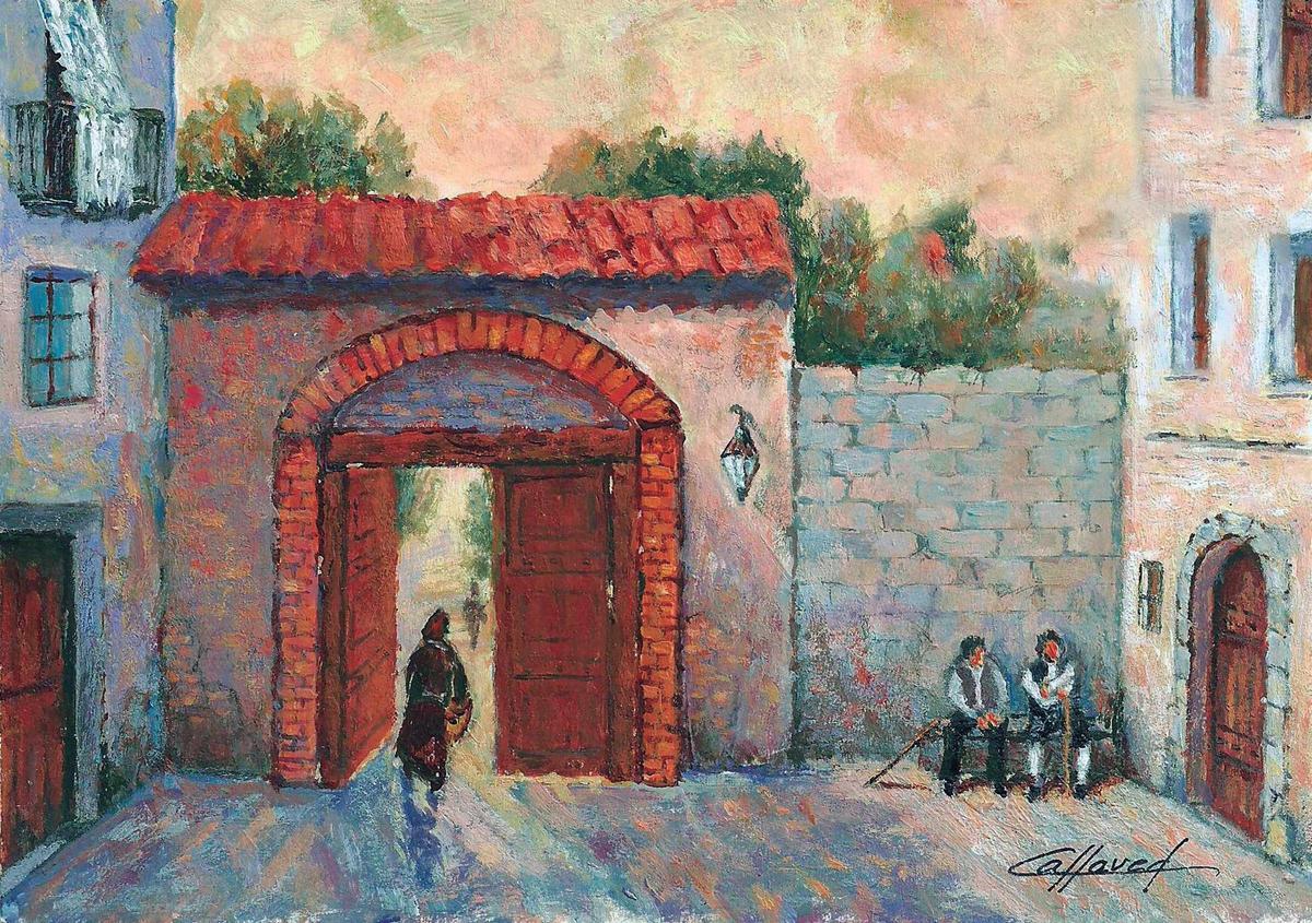 Ilustración de la pasada Puerta de Sancho, derribada definitivamente en 1904 por petición vecinal