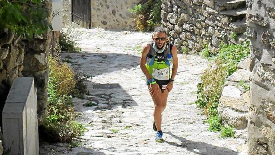 Lluís Ruiz, de Cabrianes, en un moment de la cursa