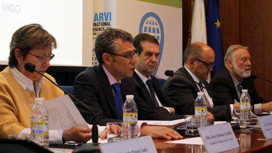 Un momento de la celebración de la III Conferencia Internacional sobre el Futuro de la Pesca, ayer, en Vigo.