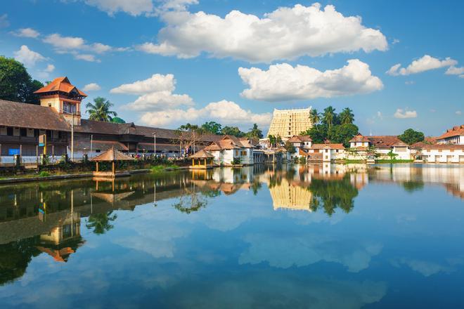 Templo Shree Padmanabhaswamy en el estado de Kerala, India.