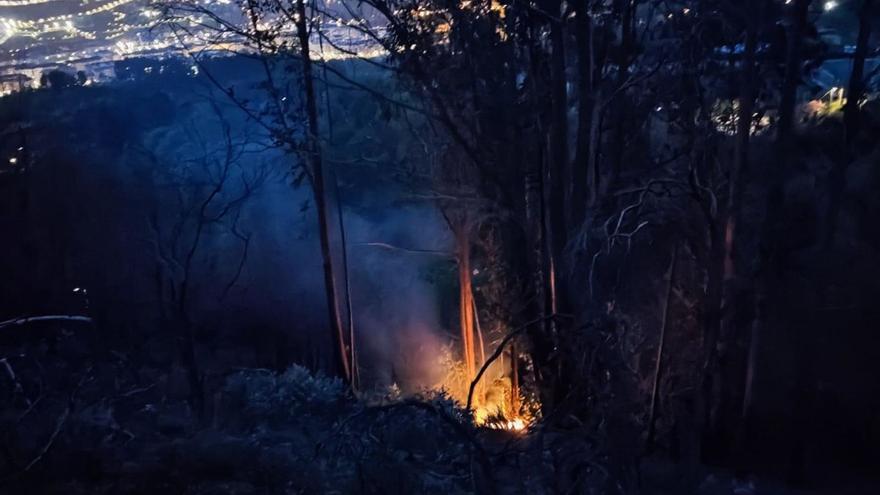 Alarma en el Naranco por un incendio en una zona arbolada
