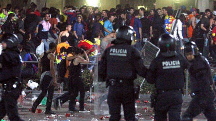 Los Mossos detienen a 134 personas tras la victoria del Barça