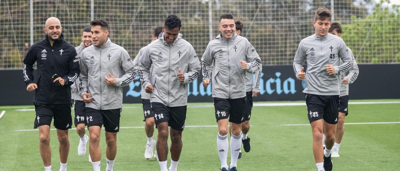 Foto de archivo de un entrenamiento del Celta, esta temporada.