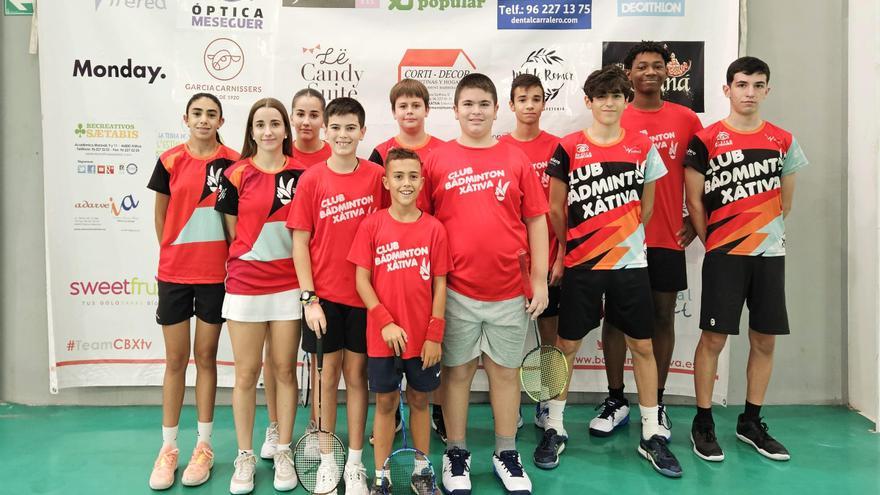 El Bádminton Xàtiva logra 12 medallas en el torneo Top TTR de Xàtiva