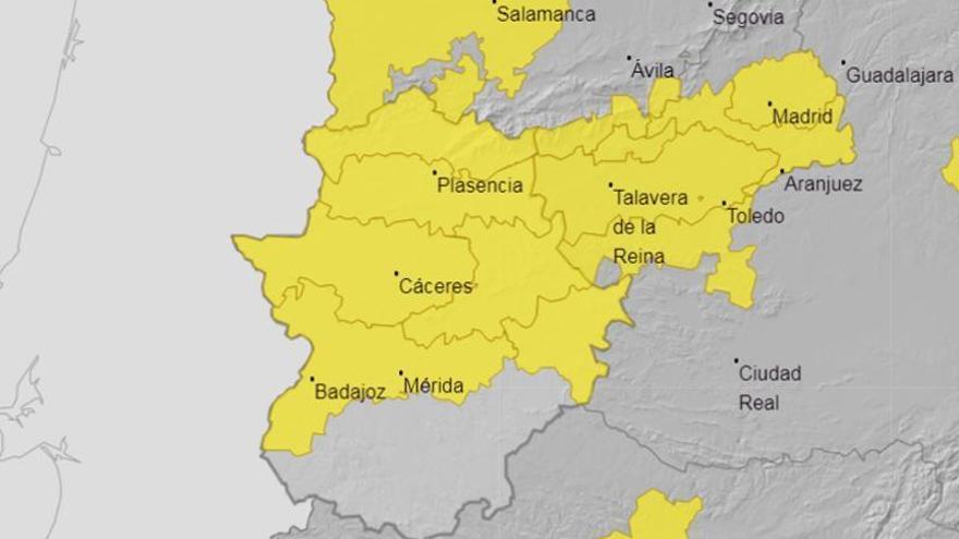 La alerta amarilla por calor se amplía este miércoles a varias comarcas de Extremadura