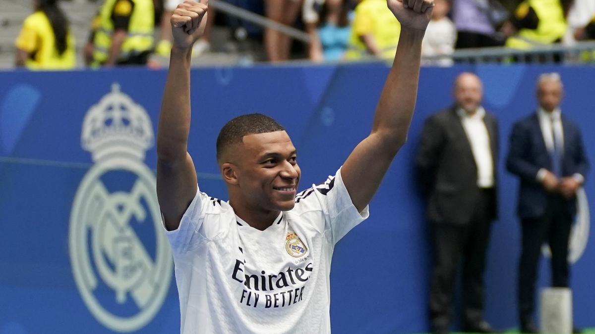 Mbappé, en el Santiago Bernabéu.