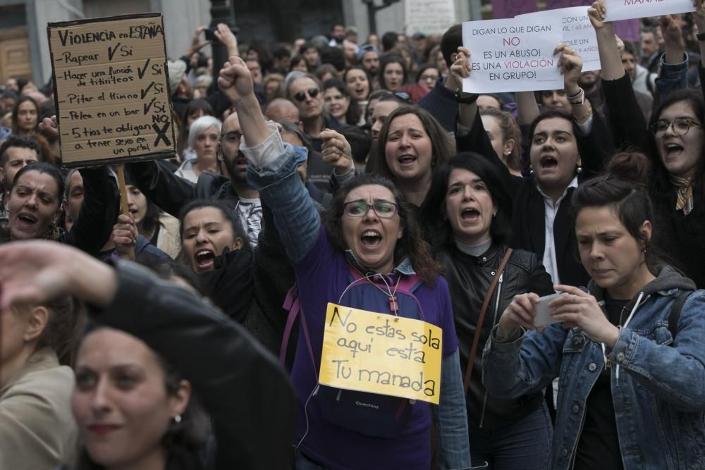 Concentración contra la sentencia a La Manada en Oviedo