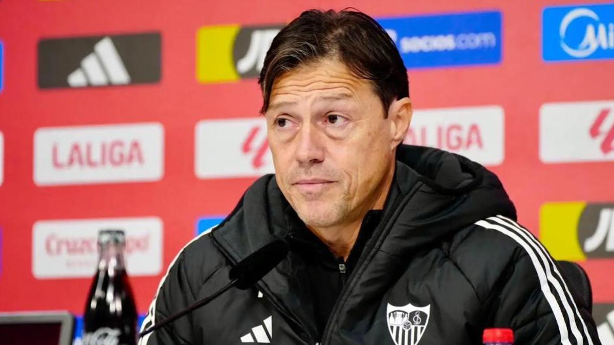 Almeyda atiende a los medios en la previa del partido de Copa del Rey